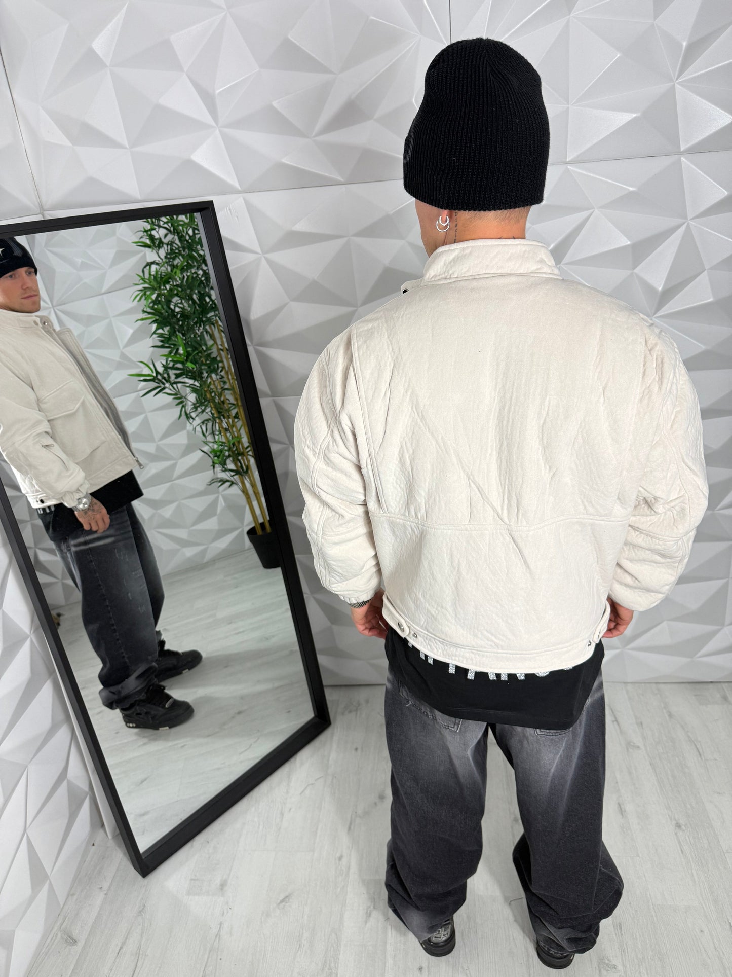 BOMBER CROPPED CAMOSCIO